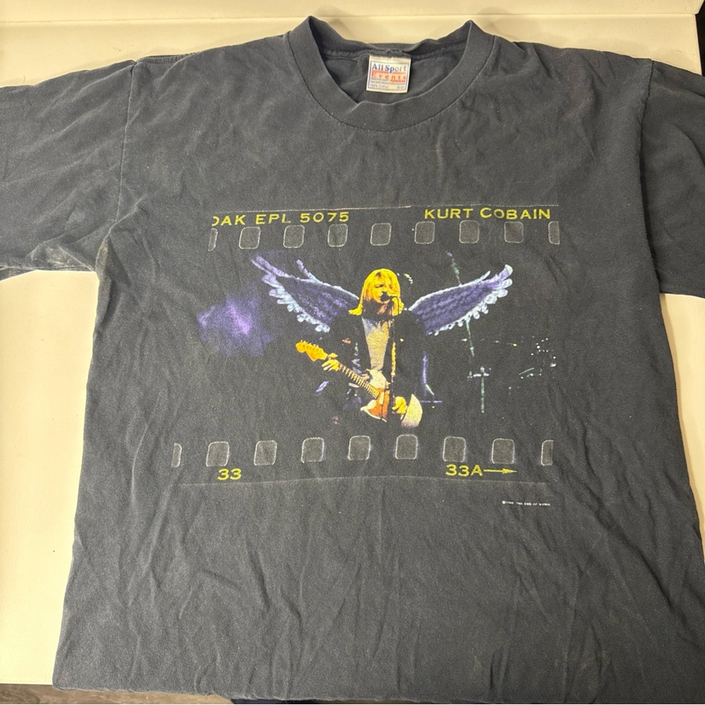 Vintage Kurt Cobain 1999 Angel Wings Tee Nirvana Single Stitch The End Of Music